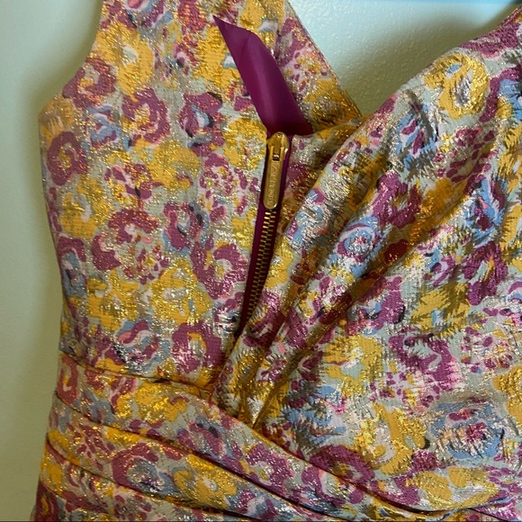 Zac Posen Target Metallic Brocade Mini Dress Nikki Hilton - Picture 6 of 8